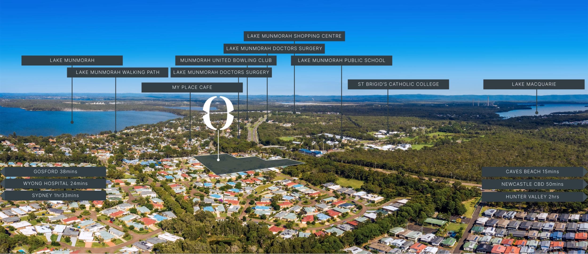 Lake Munmorah Location Map Aerial view