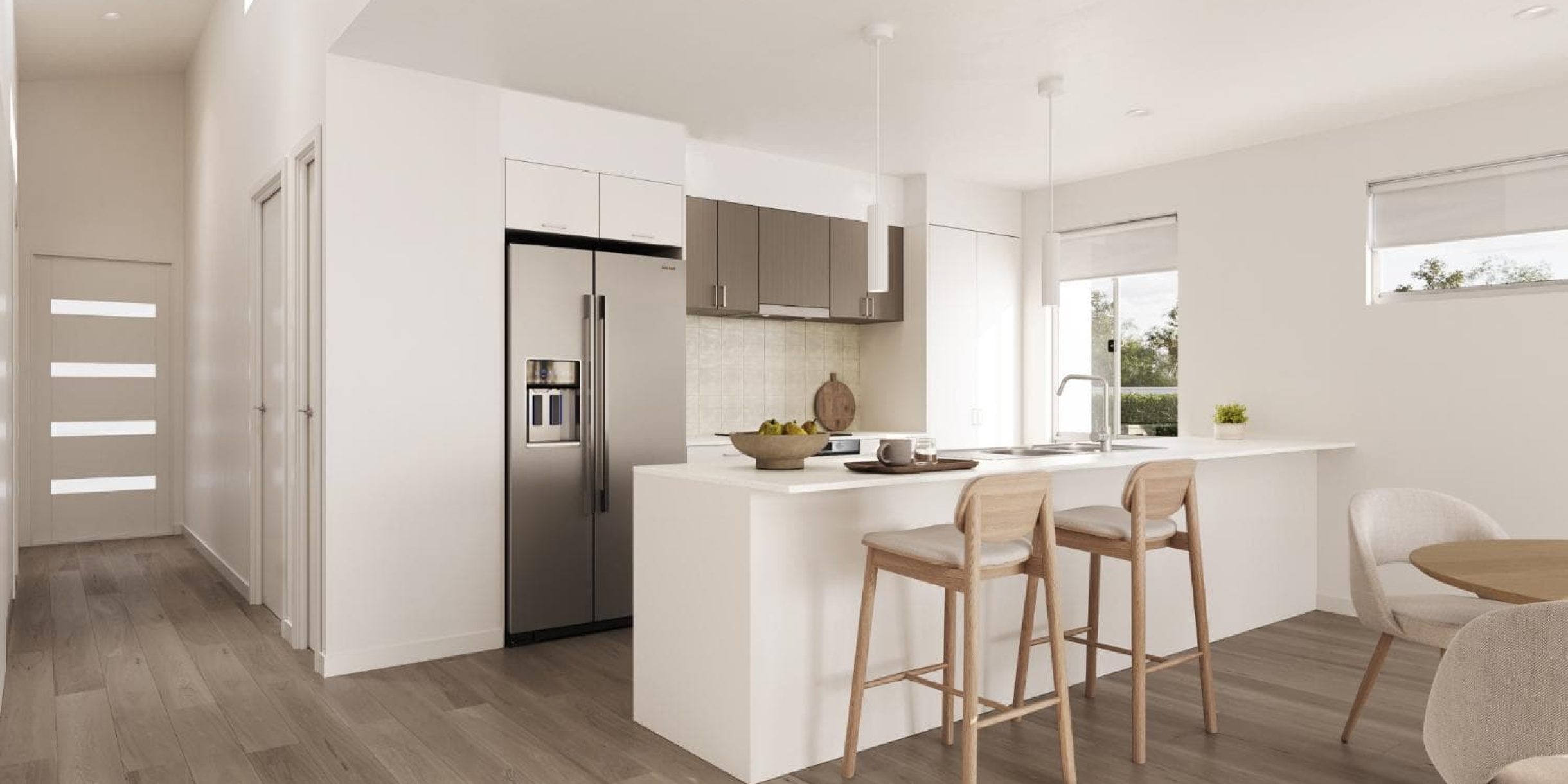 Inside an open plan kitchen space in one of our Oasis Communities homes